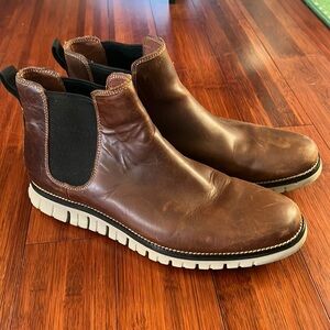 Cole Haan Brown Leather ZEROGRAND Chelsea Boots Size 11.5